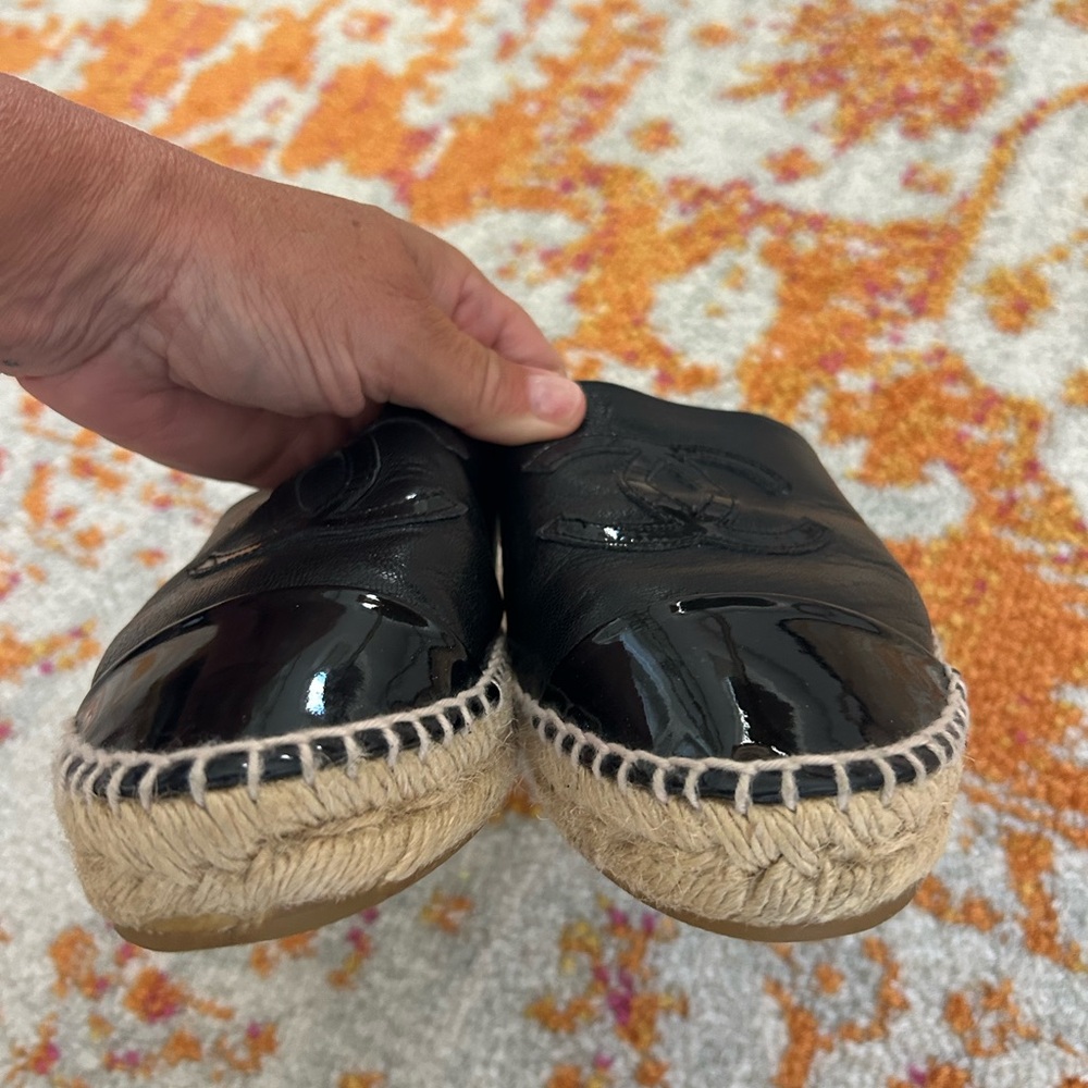 Chanel Black Patent Leather Mules - Picture 3 of 5